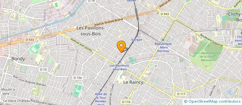 localisation de l'entreprise MADAME ASMAE KASMI  LES PAVILLONS-SOUS-BOIS