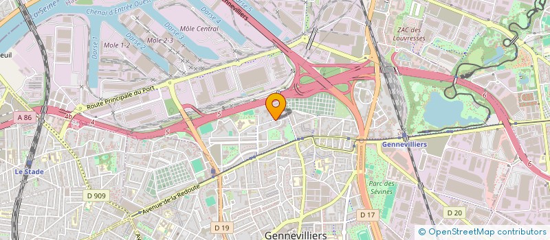 localisation de l'entreprise MADAME ASSA BARADJI  GENNEVILLIERS