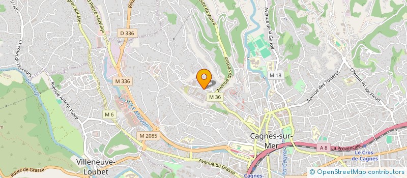 localisation de l'entreprise MADAME ASSIA BERRADI à CAGNES-SUR-MER