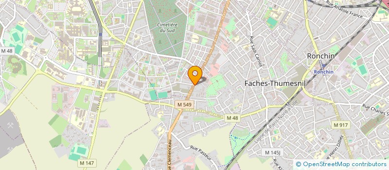 localisation de l'entreprise MADAME ASSIA RABIHI  FACHES-THUMESNIL