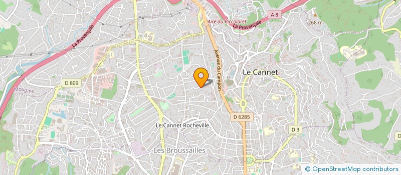 localisation de l'entreprise MADAME ASSOLE VOISIN à LE CANNET
