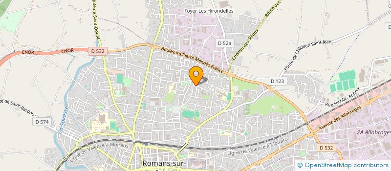 localisation de l'entreprise MADAME ASTRID DUPRE à ROMANS-SUR-ISERE