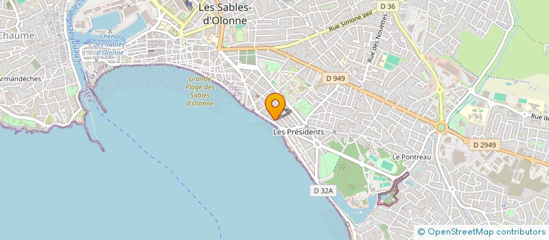 localisation de l'entreprise MADAME ASTRID GARRAUD à LES SABLES-D'OLONNE