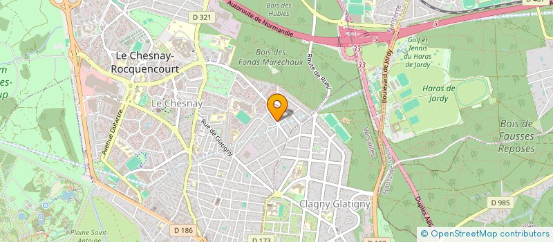 localisation de l'entreprise MADAME ASTRID GODET  LE CHESNAY-ROCQUENCOURT