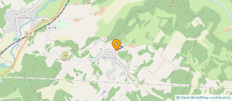 localisation de l'entreprise MADAME ASTRID POIRSON  MONTCEY