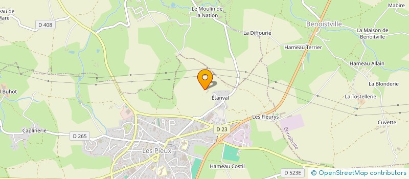 localisation de l'entreprise MADAME ASTRID ROBINE  LES PIEUX