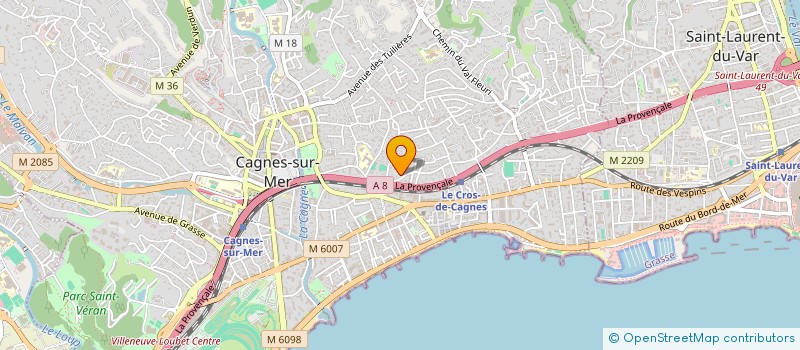 localisation de l'entreprise MADAME ASTRIDE BACQUENOIS à CAGNES-SUR-MER
