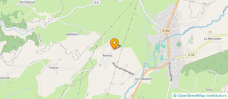 localisation de l'entreprise MADAME ASTRIDE DISSELI  JUSSAC