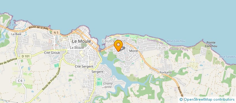 localisation de l'entreprise MADAME ASTRIDE JEANELLO à LE MOULE
