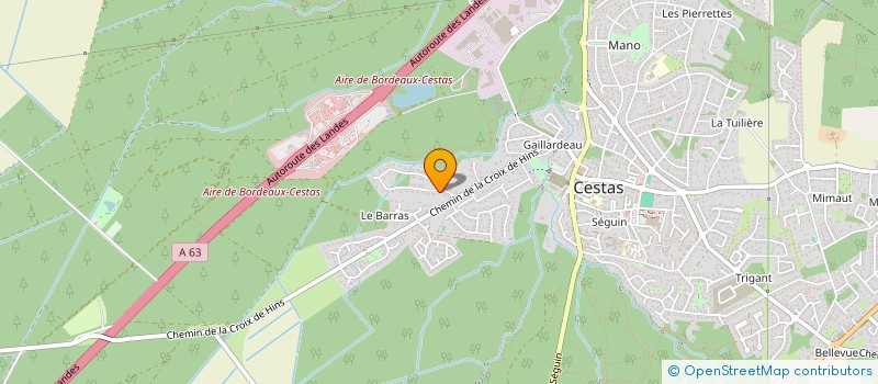 localisation de l'entreprise MADAME ASTRIDE MATHILDE QUIRIN  CESTAS