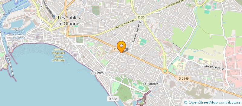 localisation de l'entreprise MADAME AUDE BARANOWSKI à LES SABLES D'OLONNE