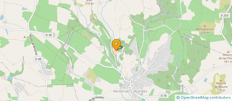 localisation de l'entreprise MADAME AUDE BENET  VENTENAC-CABARDES