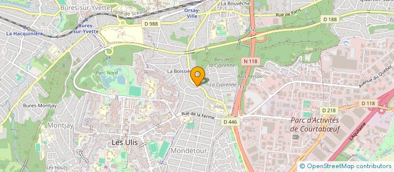 localisation de l'entreprise MADAME AUDE BERANGER à ORSAY