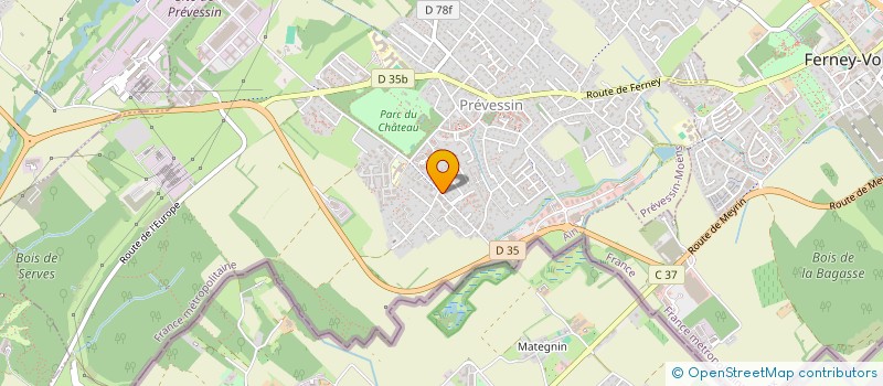 localisation de l'entreprise MADAME AUDE BEZIER  PREVESSIN-MOENS