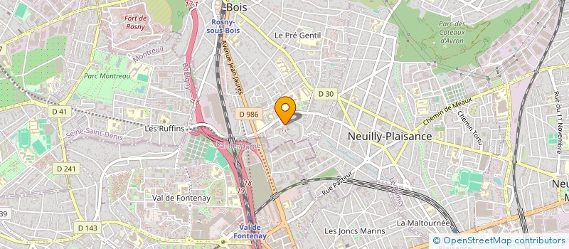 localisation de l'entreprise MADAME AUDE BOANGA à ROSNY-SOUS-BOIS
