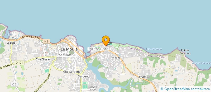 localisation de l'entreprise MADAME AUDE BOULOGNE à LE MOULE