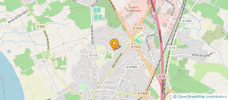 localisation de l'entreprise MADAME AUDE BOUTAYEB  SAINT-ANDRE-DE-CUBZAC