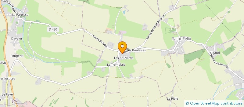 localisation de l'entreprise MADAME AUDE BOUYER à SAINT-FELIX