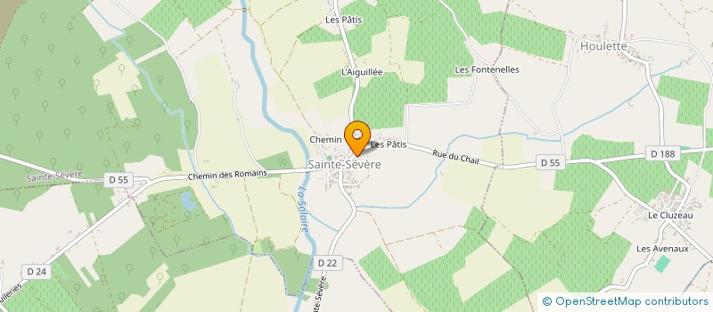 localisation de l'entreprise MADAME AUDE DAGONET à SAINTE-SEVERE