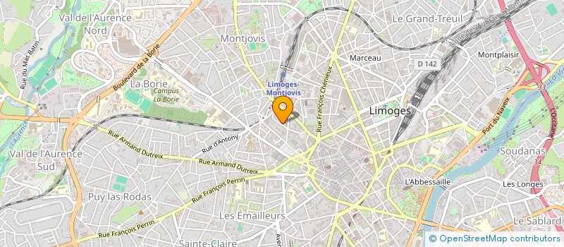 localisation de l'entreprise MADAME AUDE DUVOISIN DE SOUMAGNAT à LIMOGES