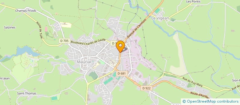 localisation de l'entreprise MADAME AUDE FRESSANGE à MAURIAC