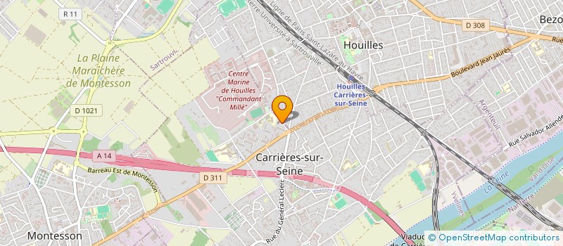 localisation de l'entreprise MADAME AUDE GBABRE à CARRIERES-SUR-SEINE