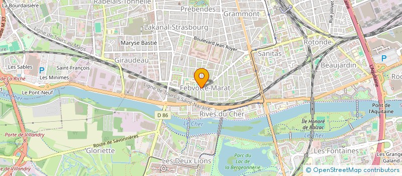 localisation de l'entreprise MADAME AUDE GEORGET à TOURS