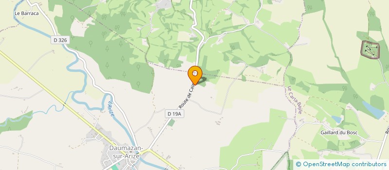 localisation de l'entreprise MADAME AUDE GRUBER à DAUMAZAN-SUR-ARIZE