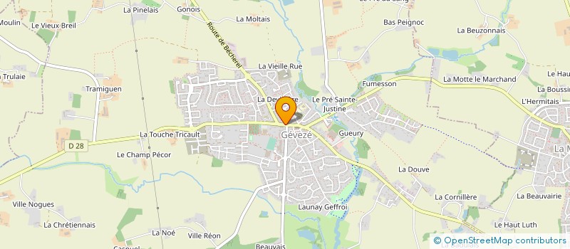 localisation de l'entreprise MADAME AUDE HELENE BEAUMANOIR  GEVEZE