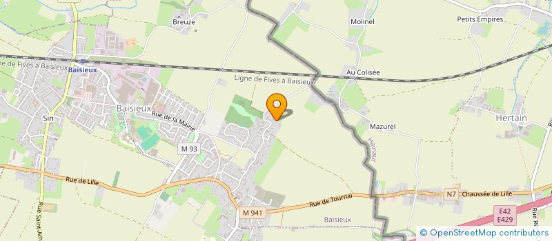 localisation de l'entreprise MADAME AUDE HELFENBERGER  BAISIEUX