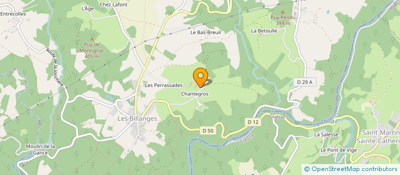 localisation de l'entreprise MADAME AUDE LAGUILLAUME à LES BILLANGES