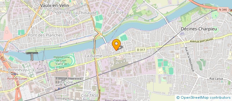 localisation de l'entreprise MADAME AUDE MALOUX  DECINES-CHARPIEU