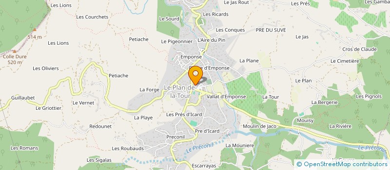 localisation de l'entreprise MADAME AUDE MARJOLET à LE PLAN-DE-LA-TOUR