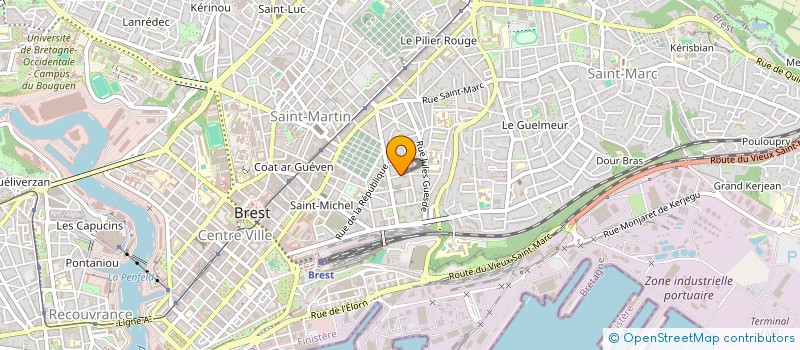 localisation de l'entreprise MADAME AUDE MENUT à BREST