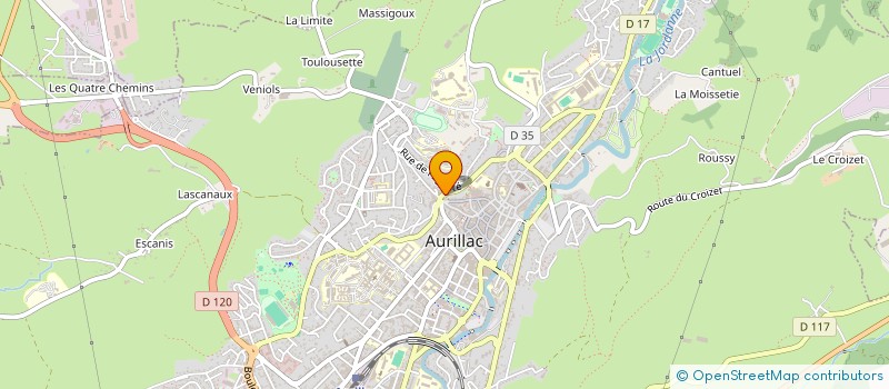 localisation de l'entreprise MADAME AUDE MONIER à AURILLAC