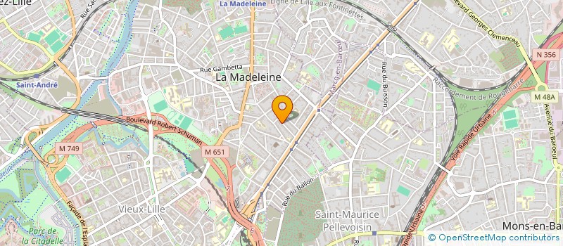 localisation de l'entreprise MADAME AUDE MONTIGNY à LA MADELEINE