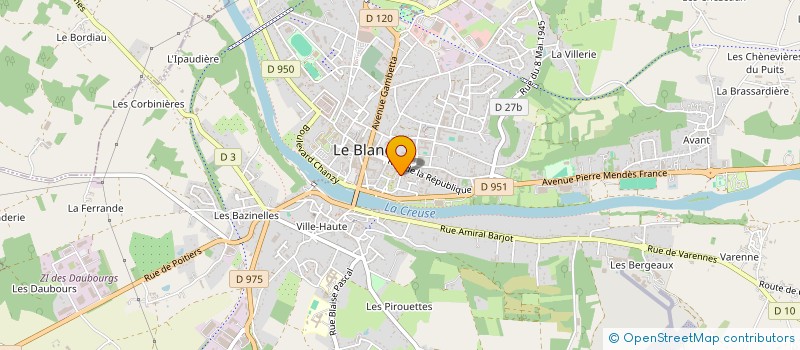 localisation de l'entreprise MADAME AUDE RIMBAUX à LE BLANC