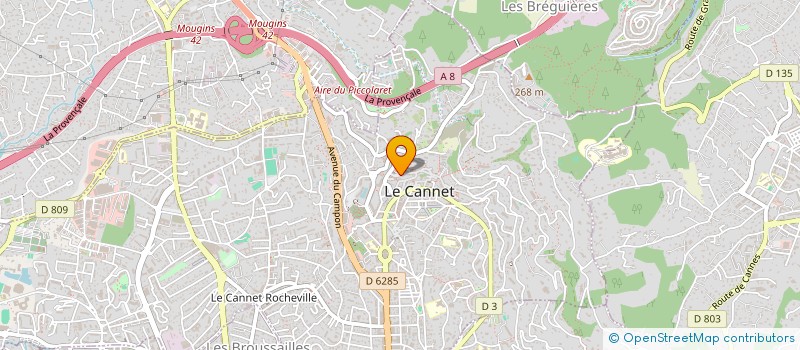 localisation de l'entreprise MADAME AUDE SEGUIER à LE CANNET