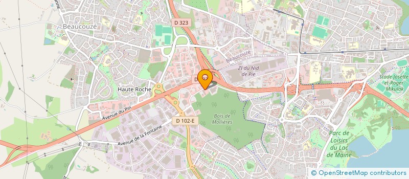 localisation de l'entreprise MADAME AUDE TASSIN  BEAUCOUZE