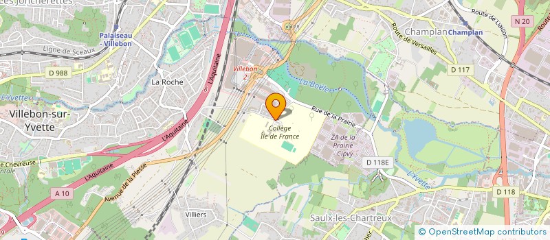 localisation de l'entreprise MADAME AUDE THIENNOT à VILLEBON-SUR-YVETTE