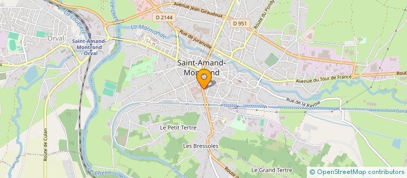 localisation de l'entreprise MADAME AUDE VACHET à SAINT-AMAND-MONTROND