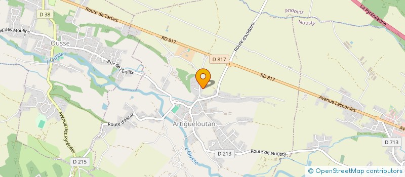 localisation de l'entreprise MADAME AUDE VEYRAT  ARTIGUELOUTAN