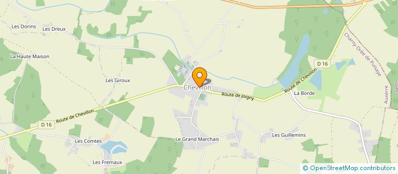 localisation de l'entreprise MADAME AUDREY AGIN à CHARNY OREE DE PUISAYE