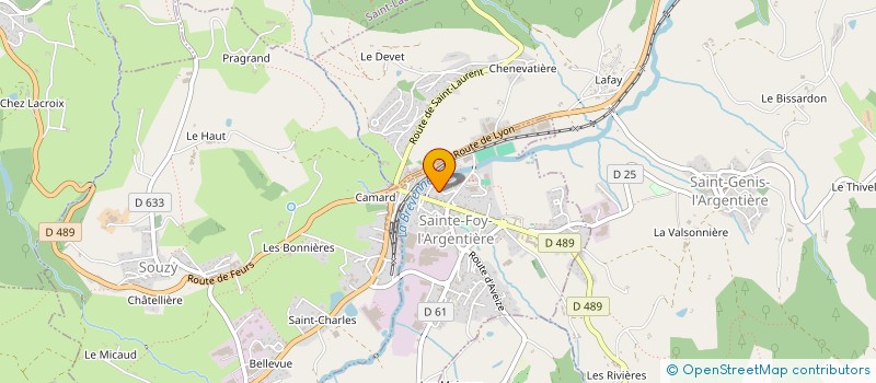 localisation de l'entreprise MADAME AUDREY BADOIL  SAINTE-FOY-L'ARGENTIERE