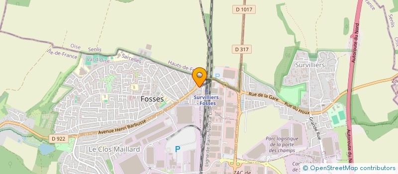 localisation de l'entreprise MADAME AUDREY BAILLY  FOSSES