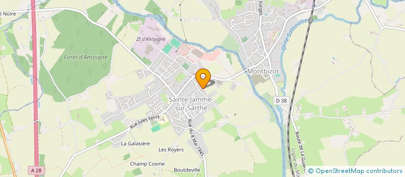 localisation de l'entreprise MADAME AUDREY BEGARD  SAINTE-JAMME-SUR-SARTHE