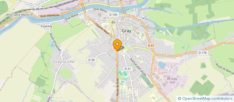 localisation de l'entreprise MADAME AUDREY BERGELIN  GRAY