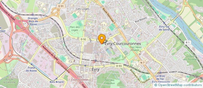 localisation de l'entreprise MADAME AUDREY BERNARD  EVRY-COURCOURONNES