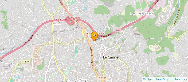 localisation de l'entreprise MADAME AUDREY BOGUY à LE CANNET