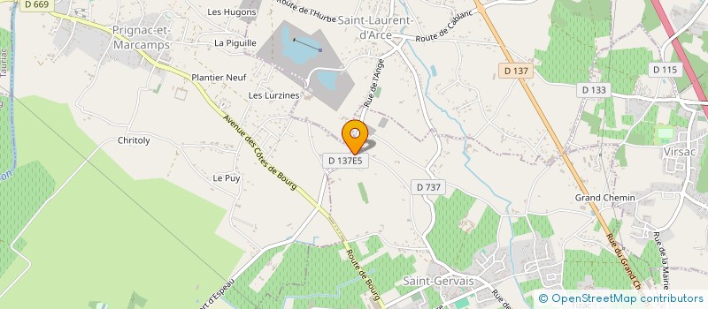 localisation de l'entreprise MADAME AUDREY BOUVIER à SAINT-GERVAIS